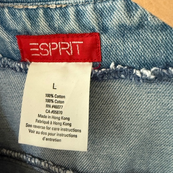 Esprit|Classic Blue Vintage Denim Jean Jacket,Size LARGE•••90’s style, staple - Picture 9 of 14